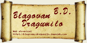 Blagovan Dragumilo vizit kartica